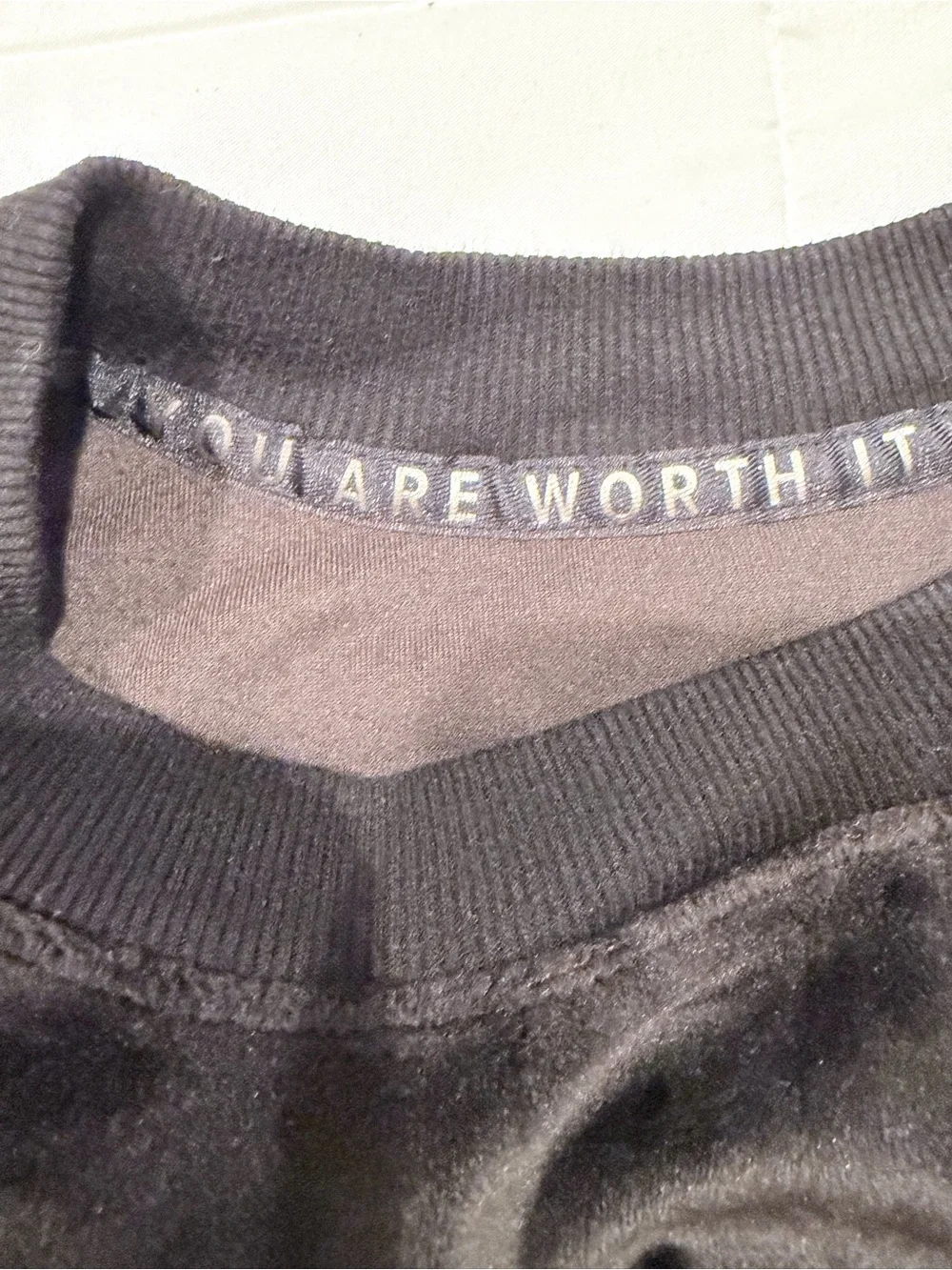 Justice Black Velour Lace-Up Sweatshirt Girls Size 12